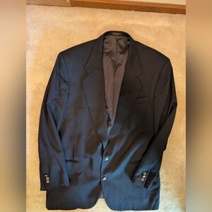 Oscar De La Renta Mens Blazer Jacket Sport Coat 44R Dark Navy